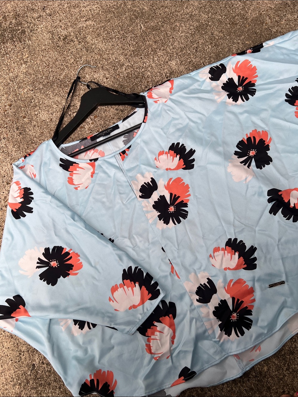 Marc New York Light Blue Floral Blouse